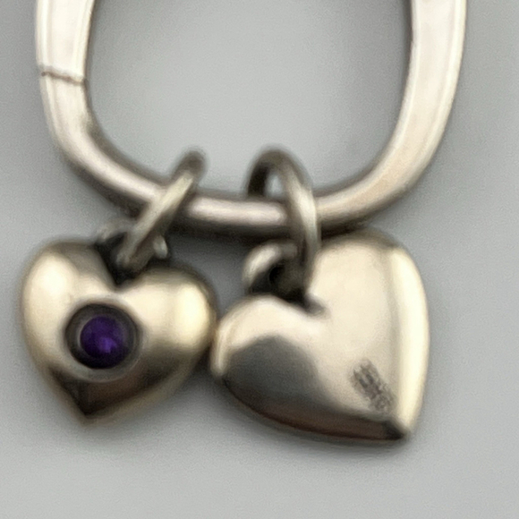 Retired James Avery Mauritius Pendent Charm Holder Necklace Silver Amethyst - Picture 6 of 6